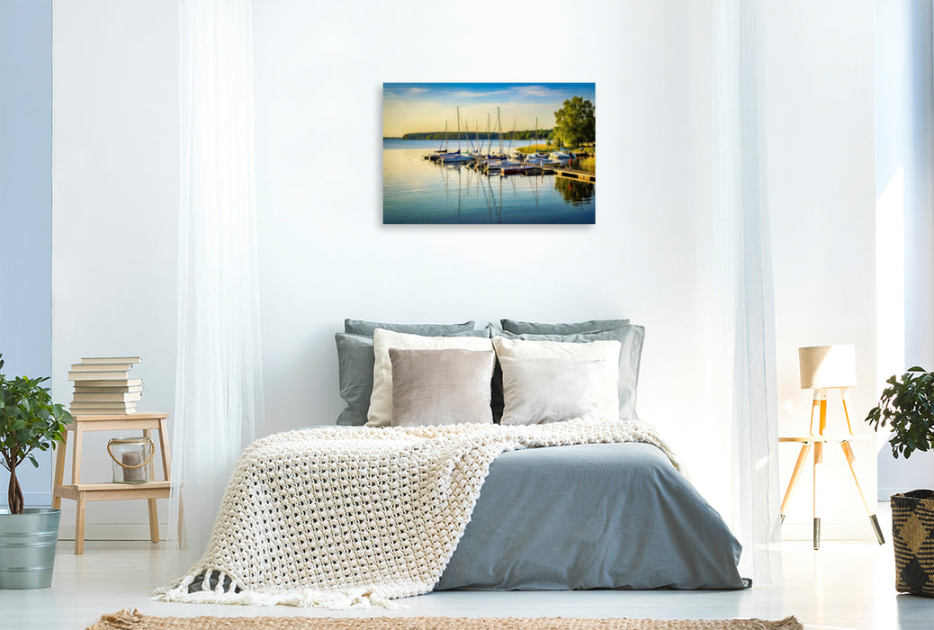 Premium Textil-Leinwand Ein Motiv aus dem Kalender Meckenburger - Seen