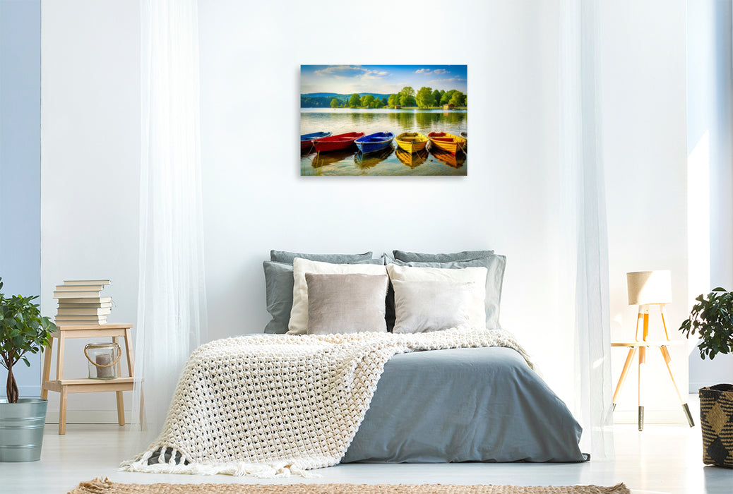 Premium Textil-Leinwand Ein Motiv aus dem Kalender Meckenburger - Seen