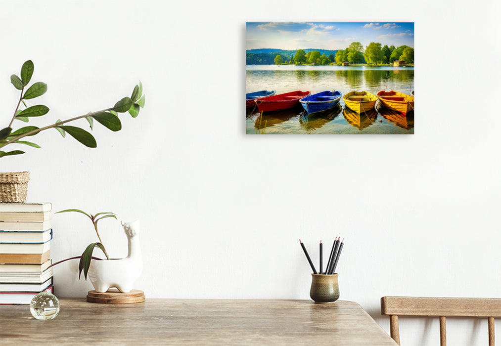 Premium Textil-Leinwand Ein Motiv aus dem Kalender Meckenburger - Seen