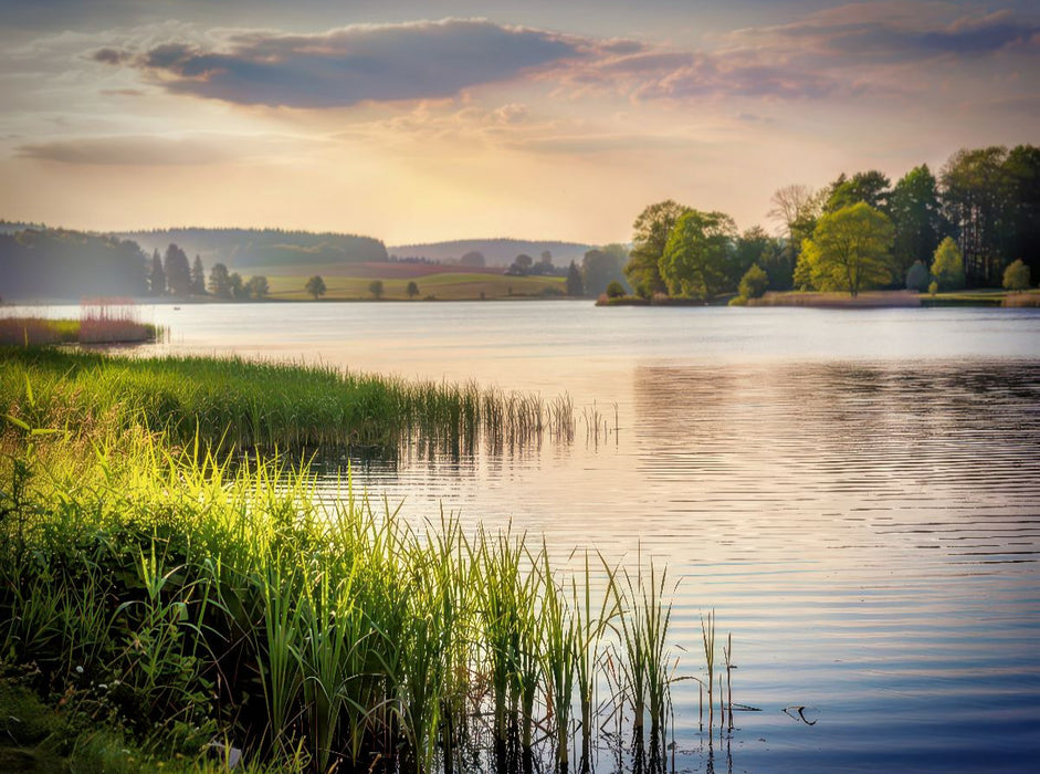 Wo Wasser zur Ruhe kommt und Gedanken frei werden. - CALVENDO Foto-Puzzle'