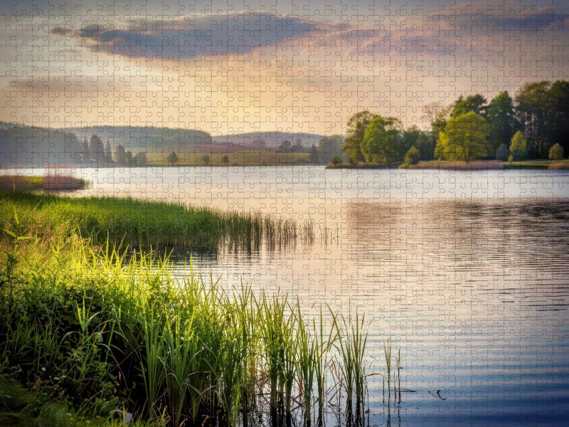 Wo Wasser zur Ruhe kommt und Gedanken frei werden. - CALVENDO Foto-Puzzle'