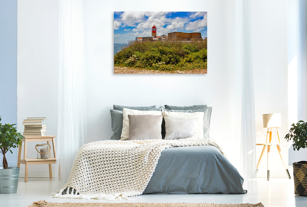 Premium Textil-Leinwand Der Leuchtturm am Ende der Welt