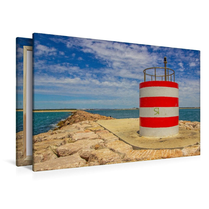 Premium Textil-Leinwand Leuchtturm