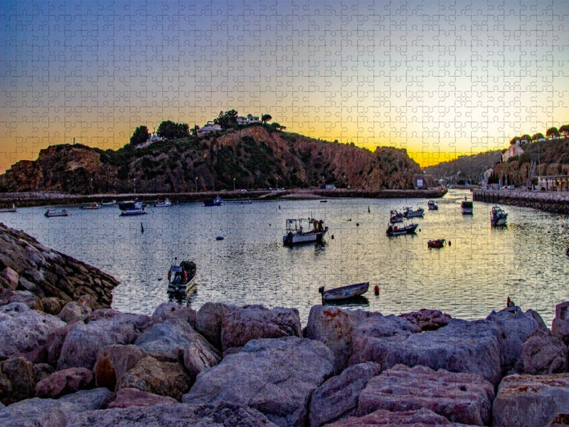 Abendruhe im Hafen von Albufeira - CALVENDO Foto-Puzzle'
