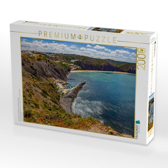 Der kleine Fischerhafen von Praia da Arrifana - CALVENDO Foto-Puzzle'
