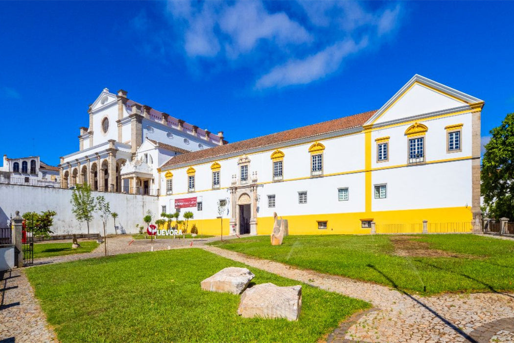 Premium Textil-Leinwand Stadtmuseum Museu de Évora neben der Kathedrale