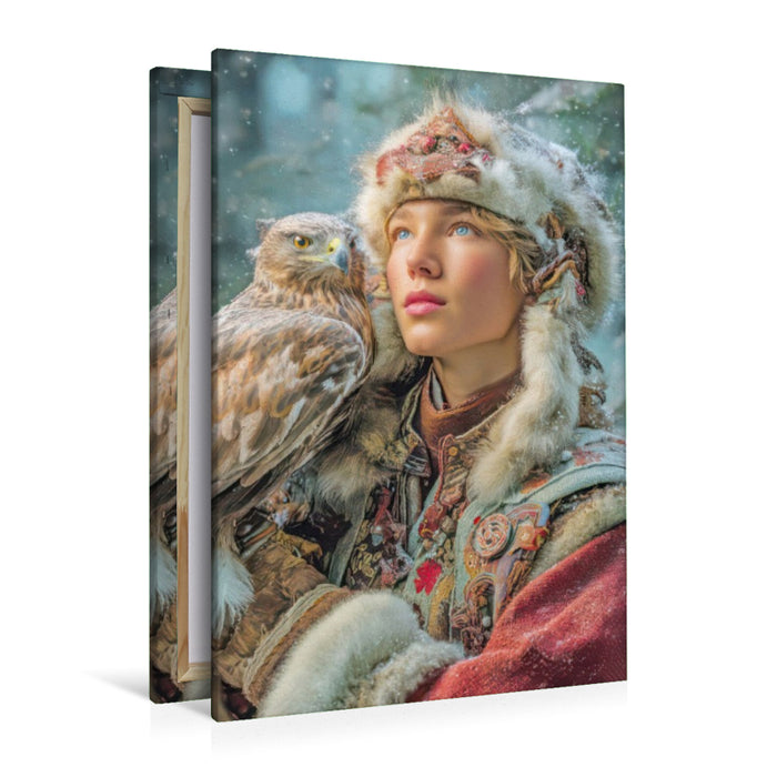 Premium Textil-Leinwand Nordische Frauenportraits