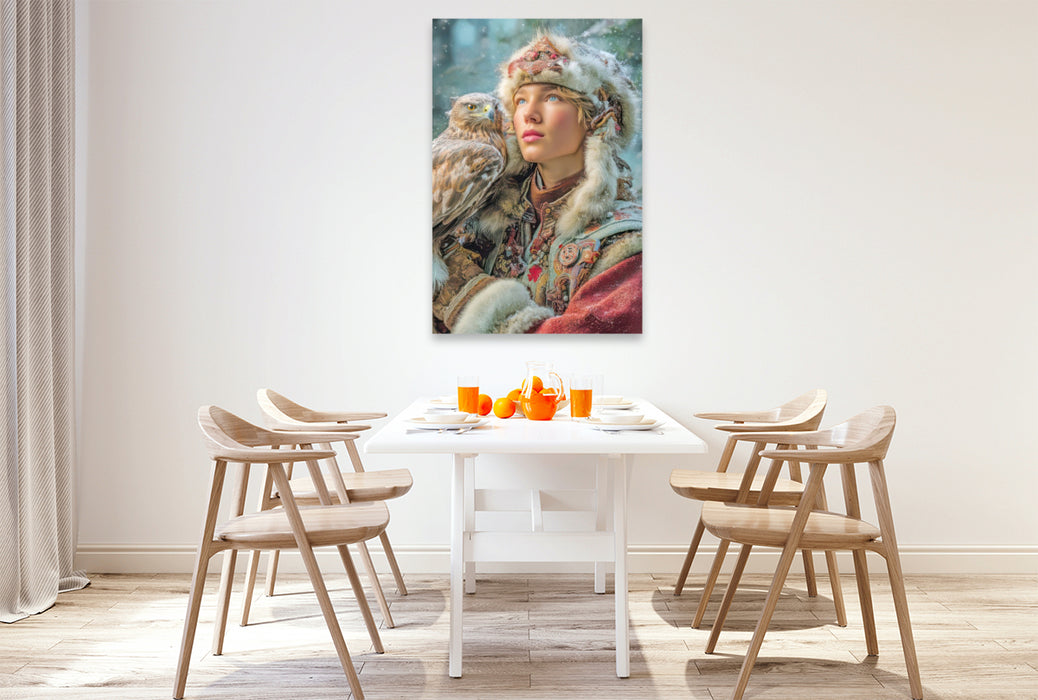 Premium Textil-Leinwand Nordische Frauenportraits
