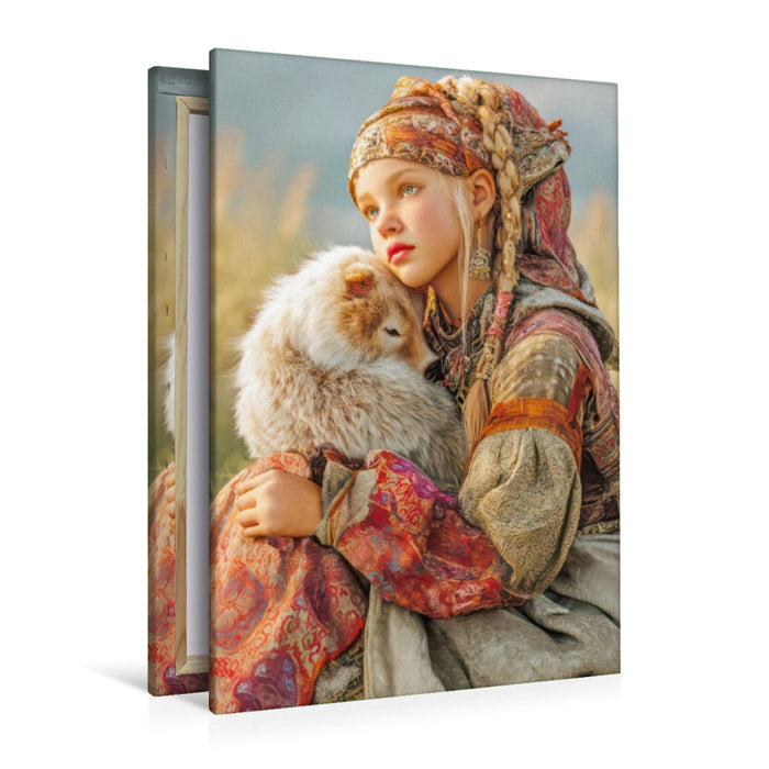 Premium Textil-Leinwand Nordische Frauenportraits