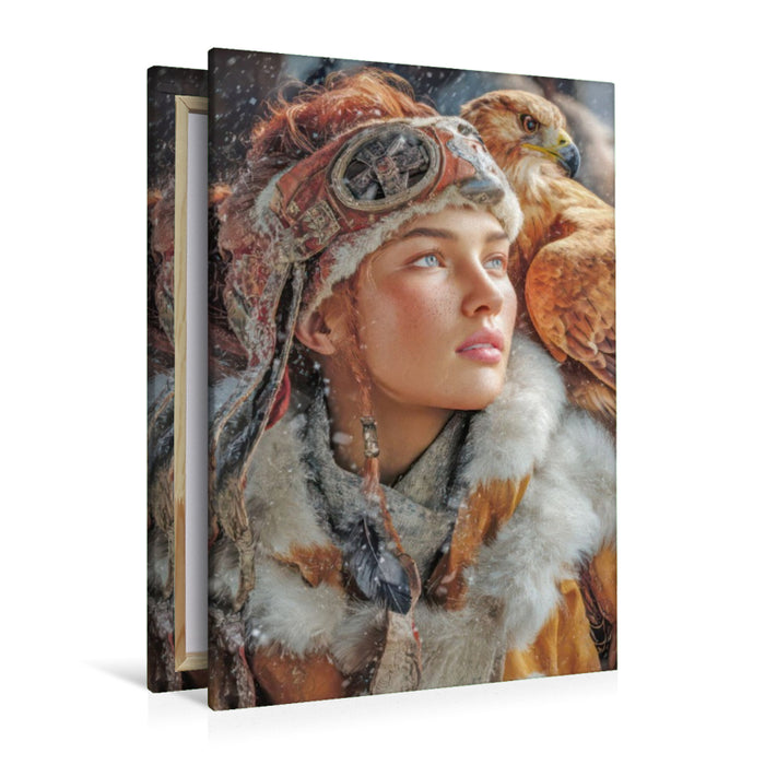 Premium Textil-Leinwand Nordische Frauenportraits