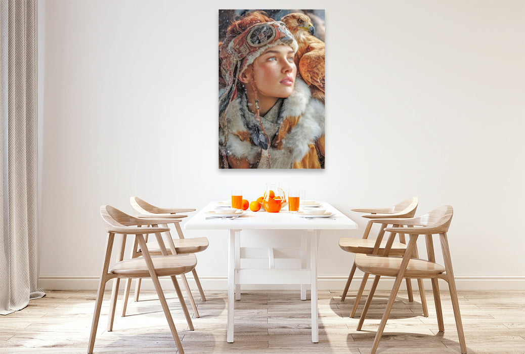 Premium Textil-Leinwand Nordische Frauenportraits