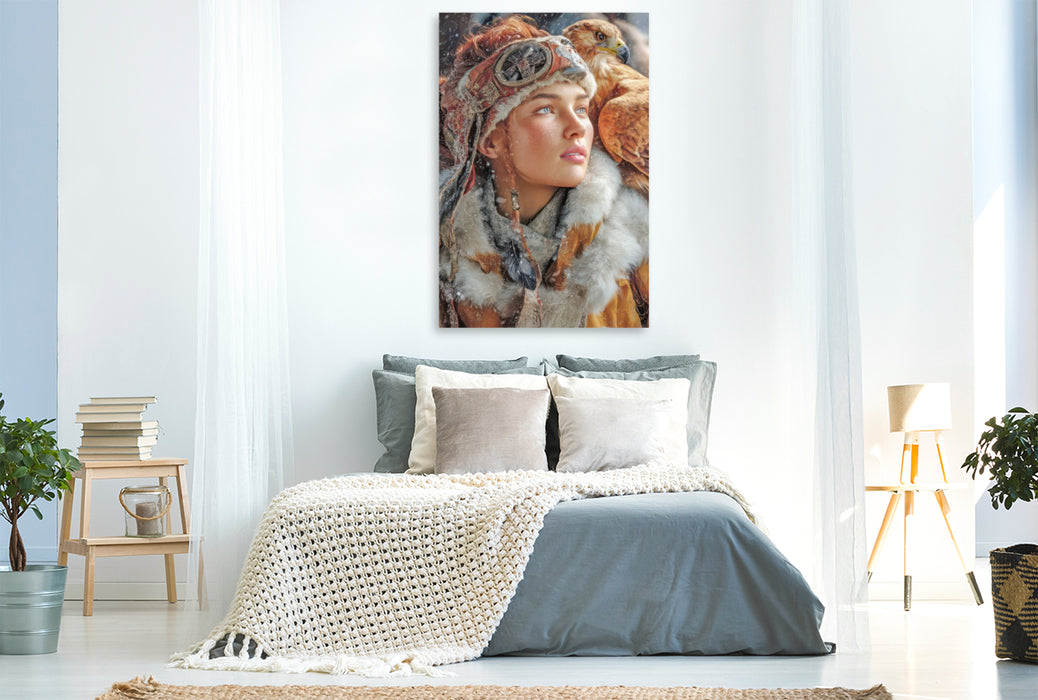 Premium Textil-Leinwand Nordische Frauenportraits