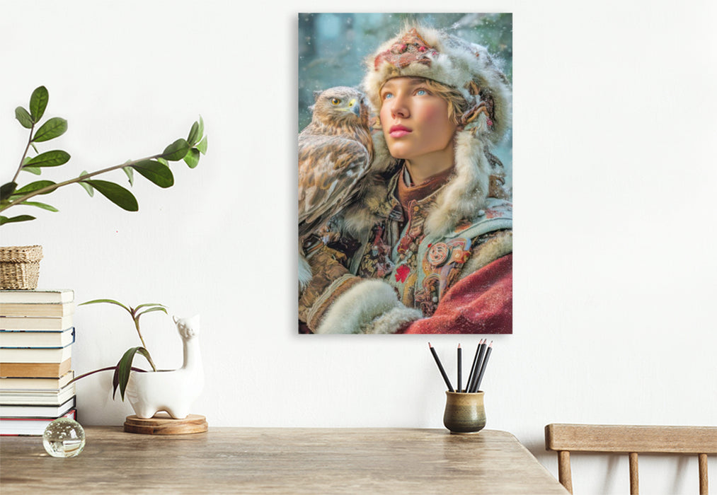 Premium Textil-Leinwand Nordische Frauenportraits