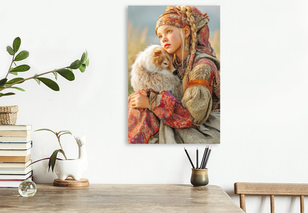 Premium Textil-Leinwand Nordische Frauenportraits