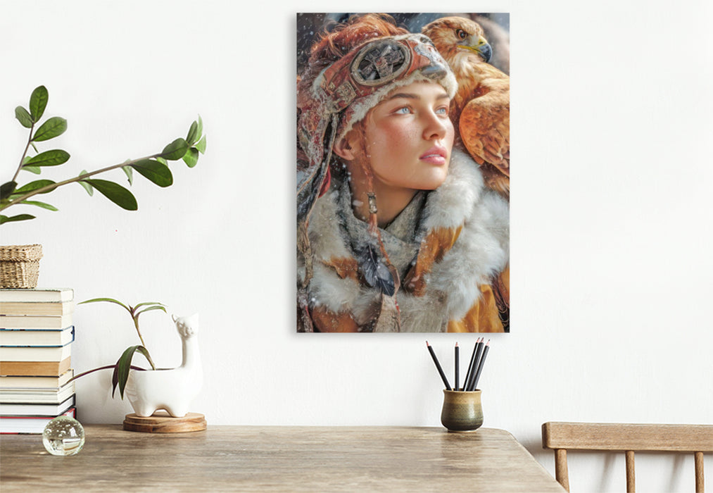 Premium Textil-Leinwand Nordische Frauenportraits