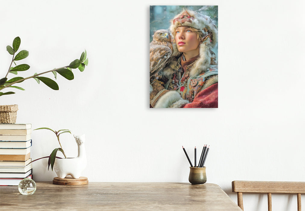 Premium Textil-Leinwand Nordische Frauenportraits