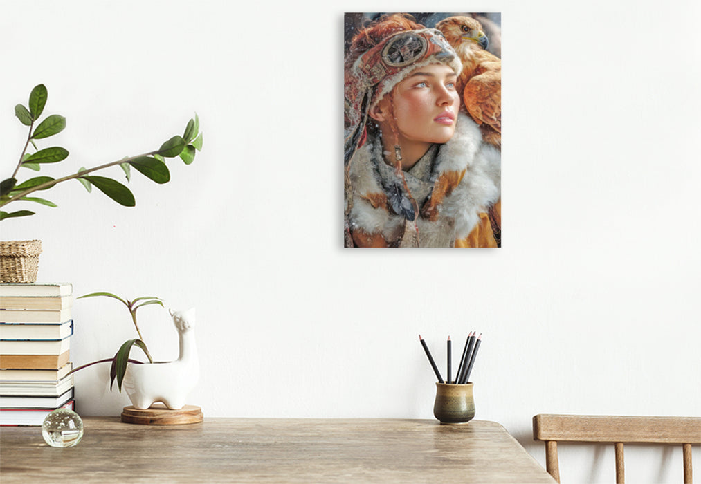 Premium Textil-Leinwand Nordische Frauenportraits