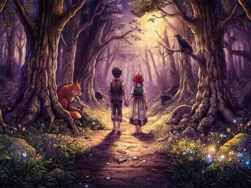 Dunkle Gestalten in finsterer Nacht - CALVENDO Foto-Puzzle'