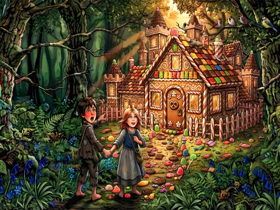 Das verlockende Haus aus Süßigkeiten - CALVENDO Foto-Puzzle'