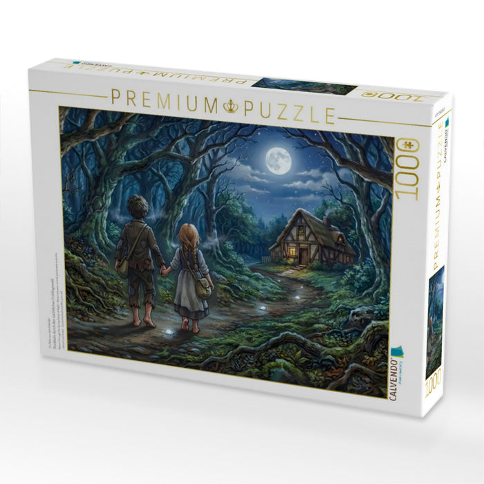 Rückkehr durch den nächtlichen Frühlingswald - CALVENDO Foto-Puzzle'