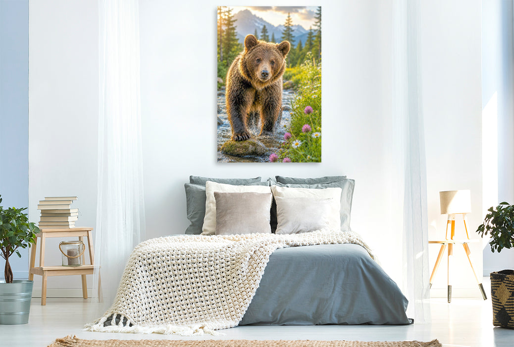Premium Textil-Leinwand Auf Futtersuche