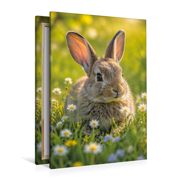 Premium Textil-Leinwand Versteckt im Gras