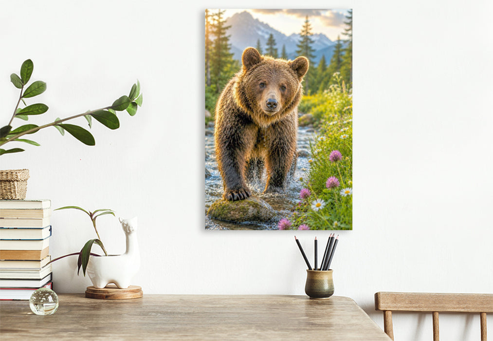 Premium Textil-Leinwand Auf Futtersuche