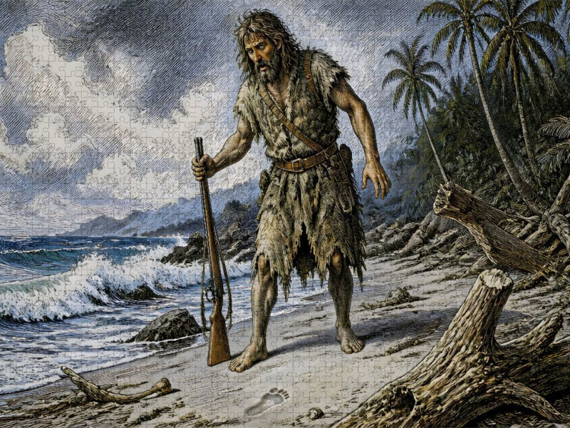 Robinson Crusoe / Daniel Defoe 1719 - CALVENDO Foto-Puzzle'
