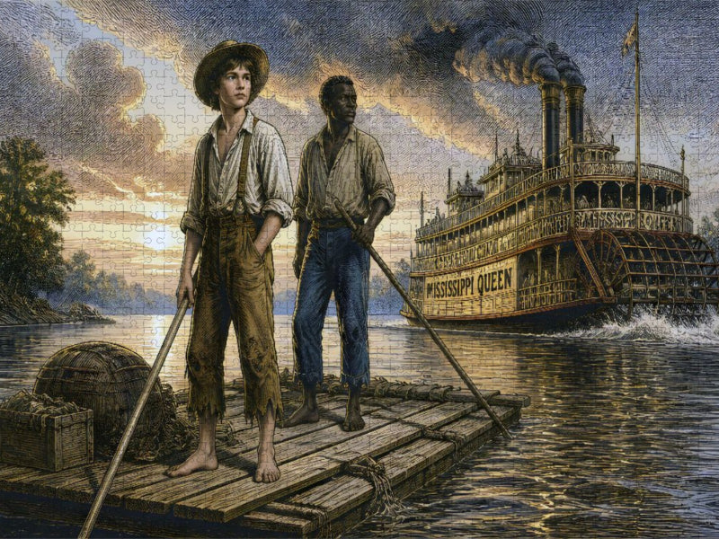 Huckleberry Finns Abenteuer / Mark Twain 1884 - CALVENDO Foto-Puzzle'
