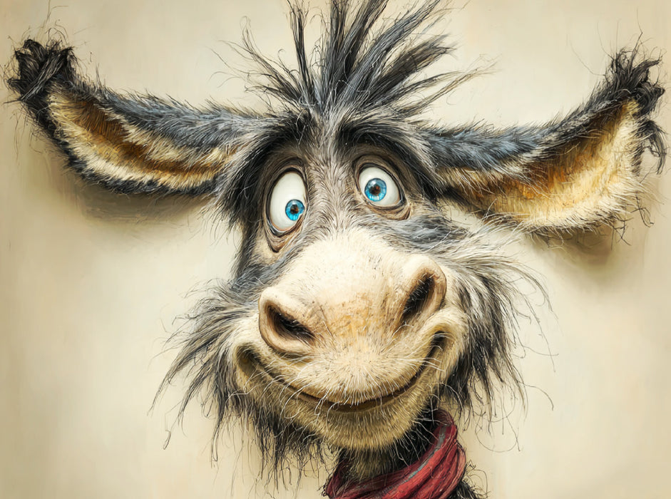 Charakterstarker Esel - CALVENDO Foto-Puzzle'