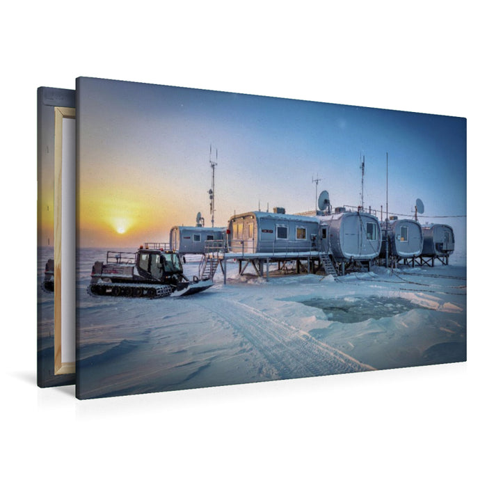 Premium Textil-Leinwand Stationen, die den Atem der Arktis hören.