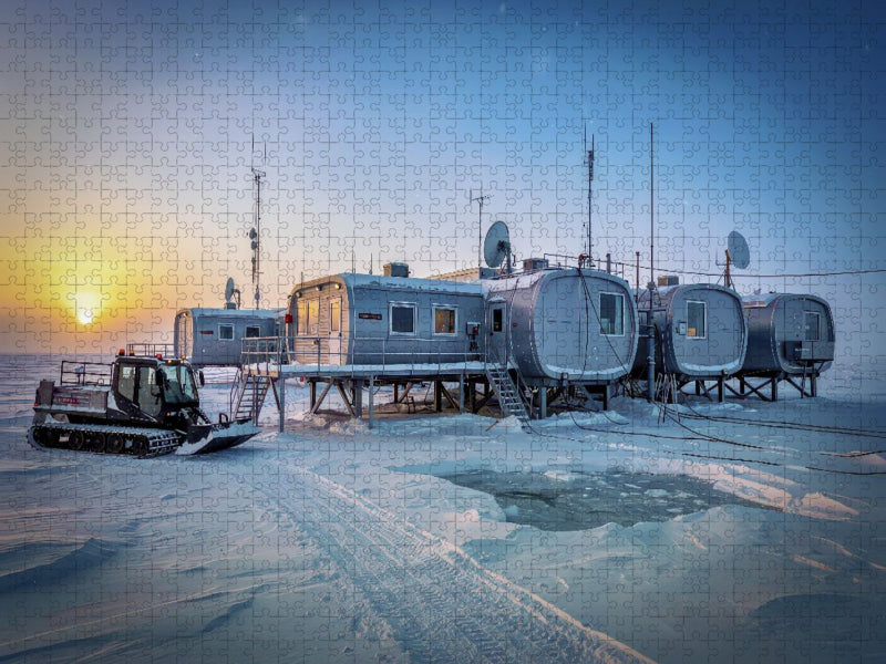 Stationen, die den Atem der Arktis hören. - CALVENDO Foto-Puzzle'