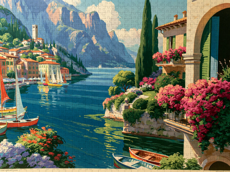 Ruhe am Gardasee - CALVENDO Foto-Puzzle'