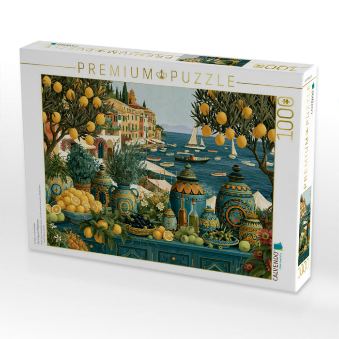 Markttag am Mittelmeer - CALVENDO Foto-Puzzle'
