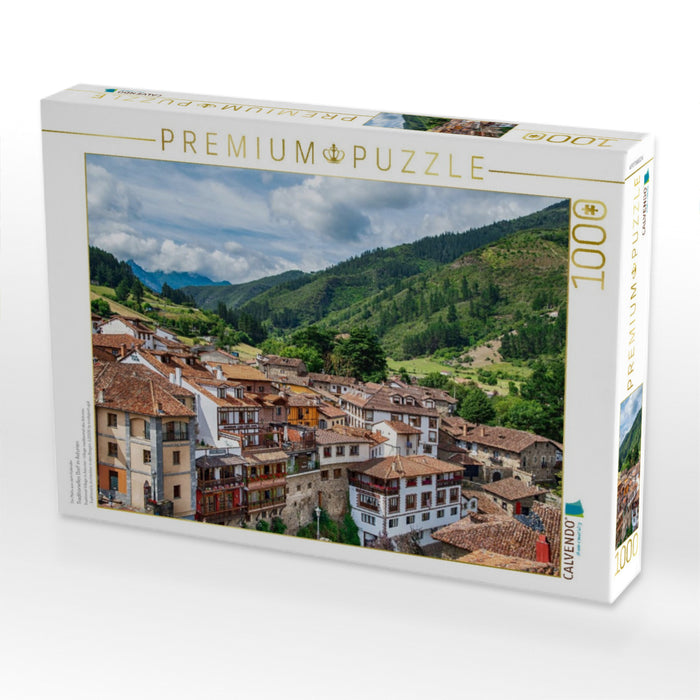 Traditionelles Dorf in Asturien - CALVENDO Foto-Puzzle'