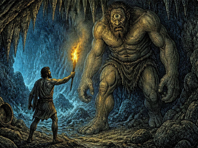 In der Höhle des Polyphem - CALVENDO Foto-Puzzle'
