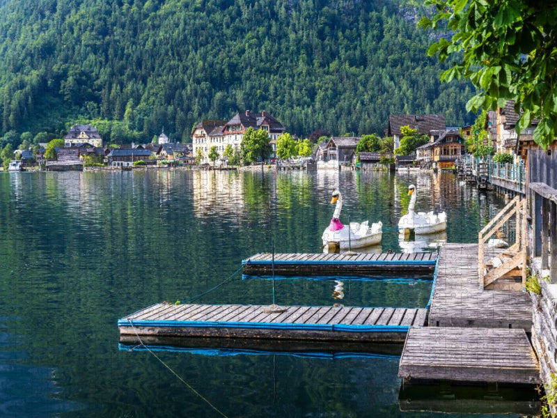 Uferpromenade von Hallstatt - CALVENDO Foto-Puzzle'