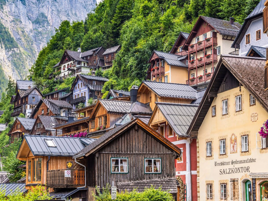 Hallstatt - Zwischen Bergen und Tradition - CALVENDO Foto-Puzzle'