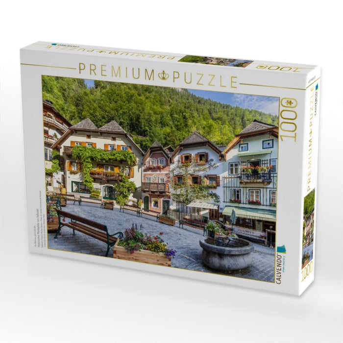 Historischer Marktplatz von Hallstatt - CALVENDO Foto-Puzzle'