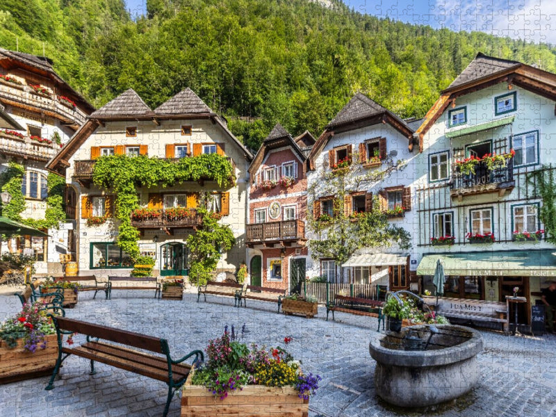 Historischer Marktplatz von Hallstatt - CALVENDO Foto-Puzzle'