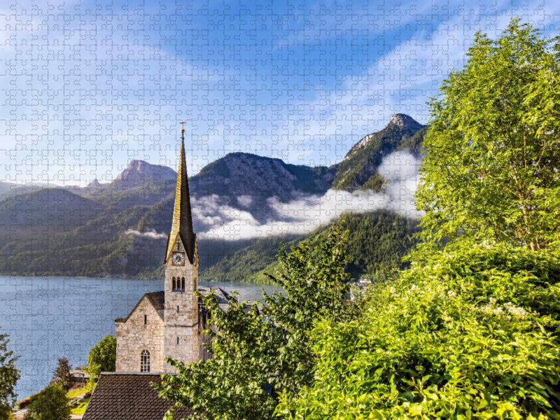 Bezaubernde Morgenstimmung in Hallstatt - CALVENDO Foto-Puzzle'