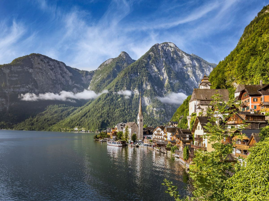Postkartenblick auf Hallstatt - CALVENDO Foto-Puzzle'
