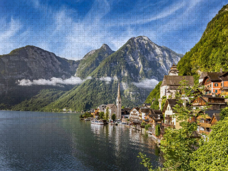 Postkartenblick auf Hallstatt - CALVENDO Foto-Puzzle'