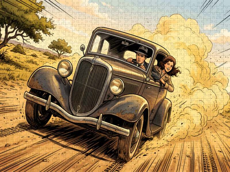 Gemeinsames Auto, Freiheit und Abenteuer - CALVENDO Foto-Puzzle'