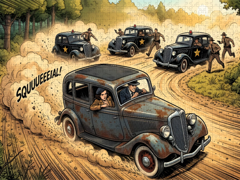 Straßensperren und immer engere Verfolgung - CALVENDO Foto-Puzzle'