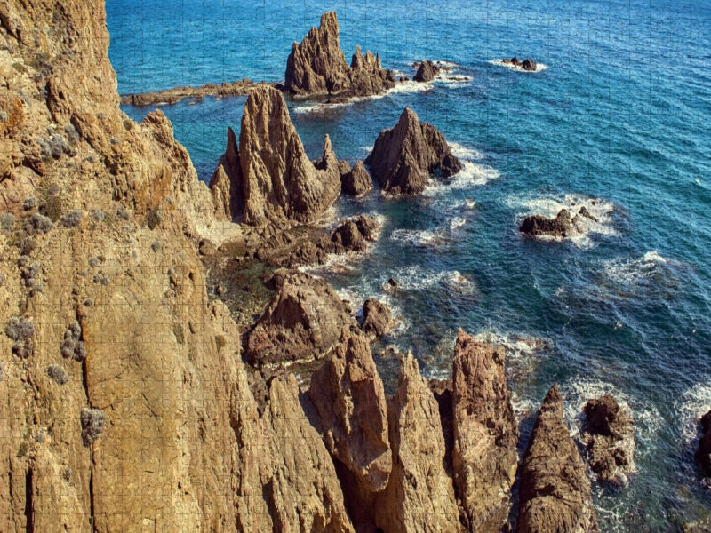 Felsen bei Cabo de Gata - CALVENDO Foto-Puzzle'