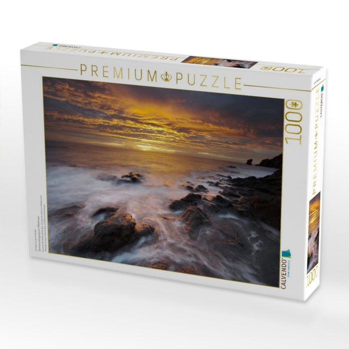 Sonnenuntergang am Mittelmeer - CALVENDO Foto-Puzzle'