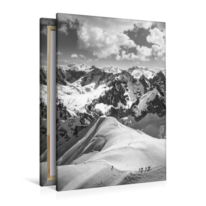 Premium Textil-Leinwand Bergwelt bei Chamonix, Rhone-Alpes, Frankreich