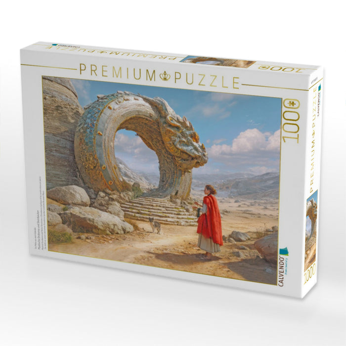 Mystische Oroboros und Steinbauten - CALVENDO Foto-Puzzle'
