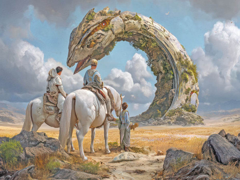 Mystische Oroboros und Steinbauten - CALVENDO Foto-Puzzle'